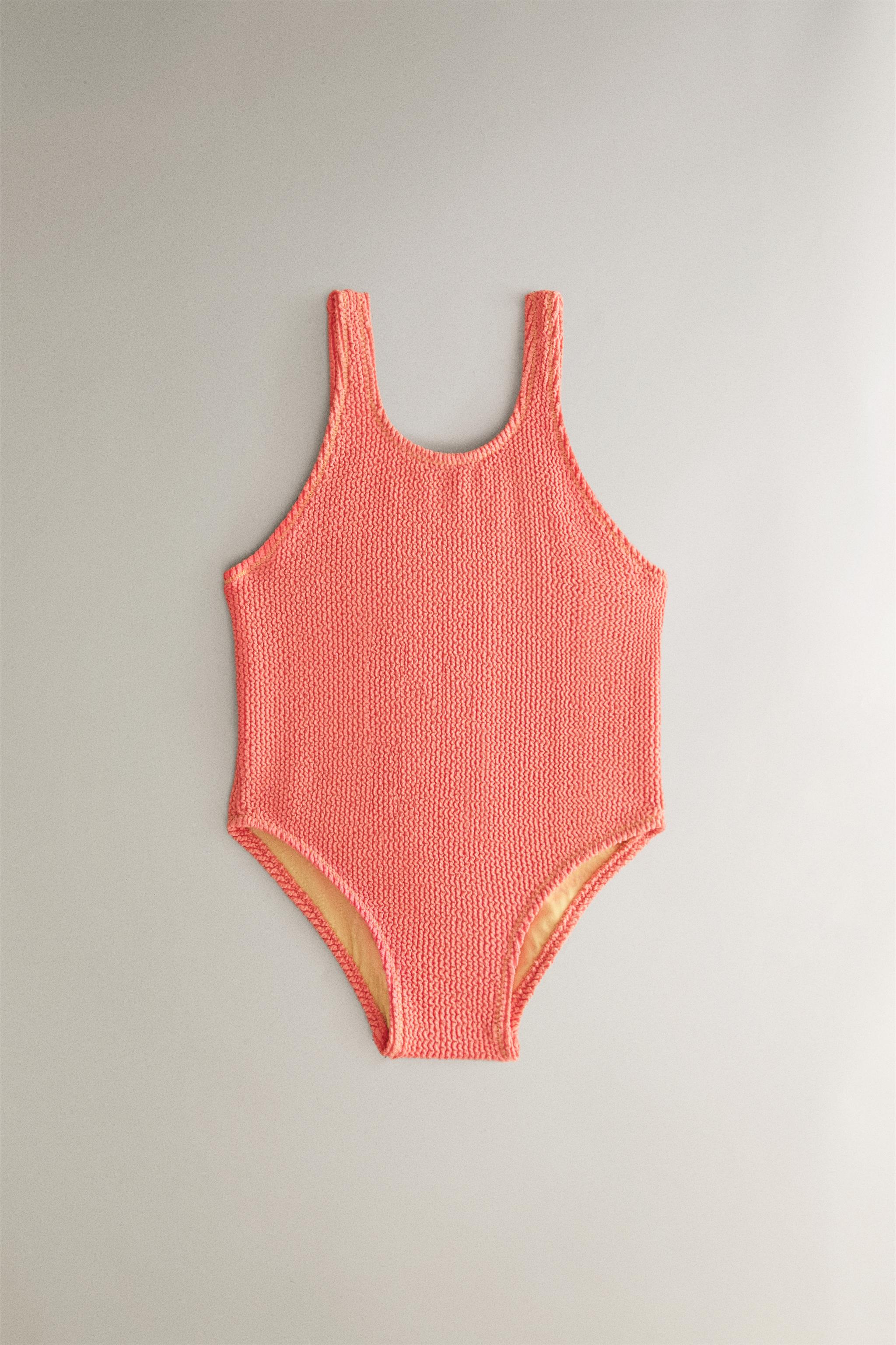 KIDS' TEXTURED BEACH SWIMSUIT